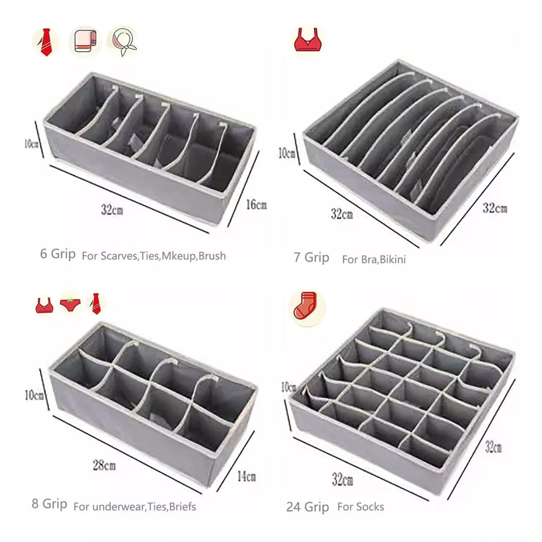 Set Organizador Ropa Interior X 4 Pzas