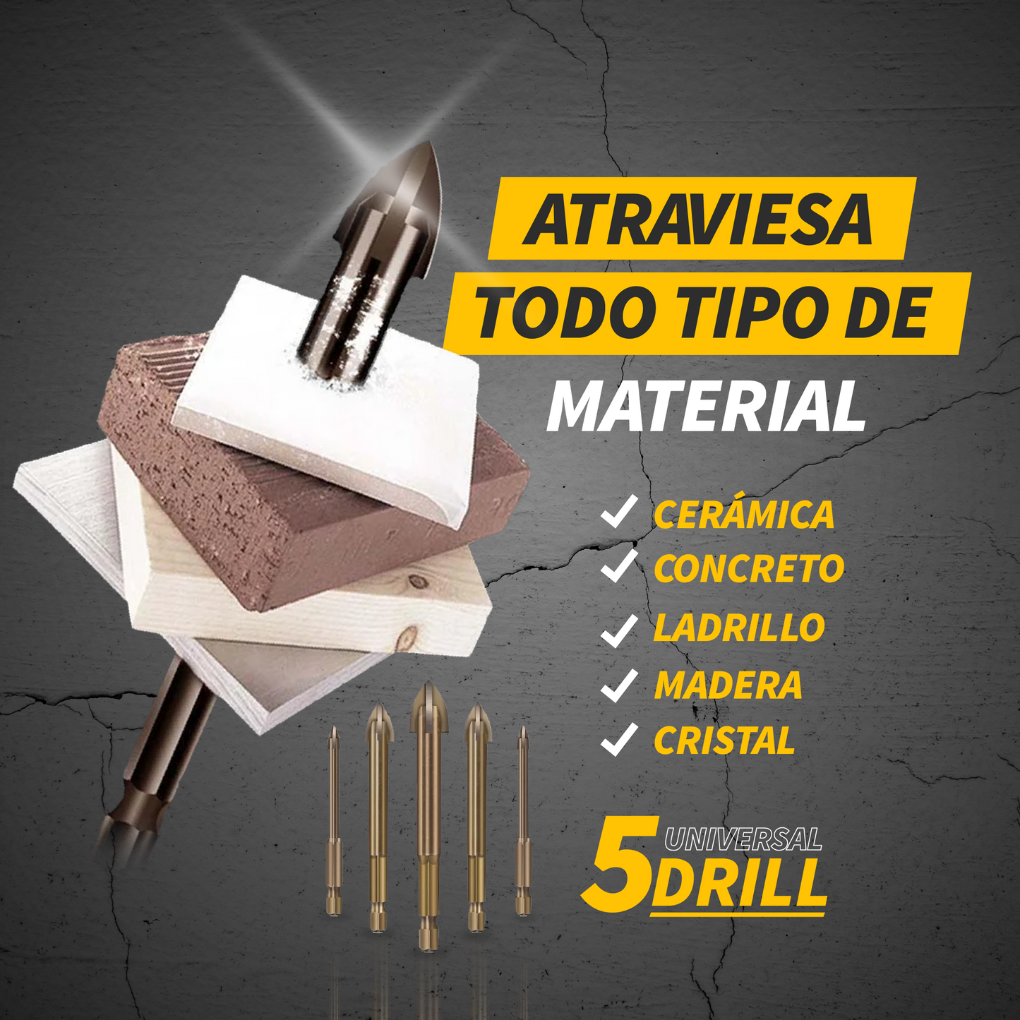 🔥🔥👍👍👍Broca excéntrica de cabeza sesgada de alta dureza👍👍👍🔥🔥